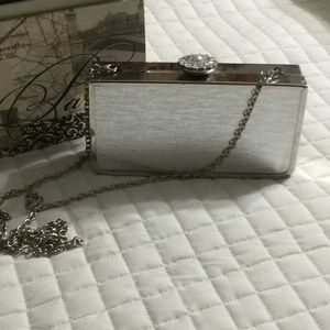 Charming Charlie Silver bling evening bag